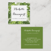 visitekaartje met groene bladeren (Voorkant / Achterkant)