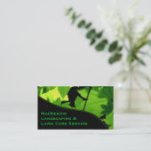 Visitekaartje met groene bladeren (Staand voorkant)