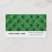 visitekaartje met groene hoofdletters (Achterkant)