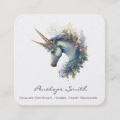 Visitekaartje met het Double Horn Unicorn Square (Voorkant)