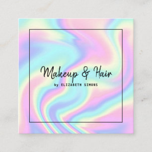 Visitekaartje met holografische structuur.