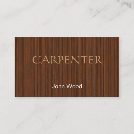 Visitekaartje met houtaffecten (Voorkant)