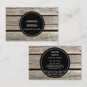 Visitekaartje met houtextuur. (Voorkant / Achterkant)