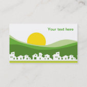 Visitekaartje met huizen (Achterkant)