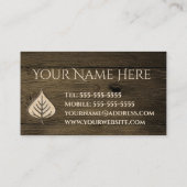 Visitekaartje met kaardhout (Achterkant)