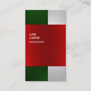 Visitekaartje met kleurrijke groene grijze strepen