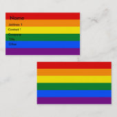 Visitekaartje met LGBT Rainbow Flag (Voorkant / Achterkant)