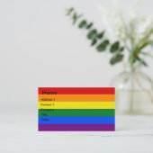 Visitekaartje met LGBT Rainbow Flag (Staand voorkant)
