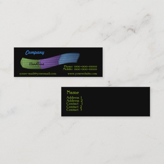 Visitekaartje met lijndikte (Voorkant / Achterkant)