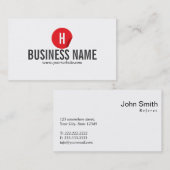 Visitekaartje met matige rode stip (Voorkant / Achterkant)