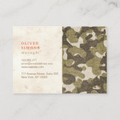 Visitekaartje met militair patroon (Achterkant)