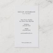 Visitekaartje met minimalistische haarstijl (Achterkant)