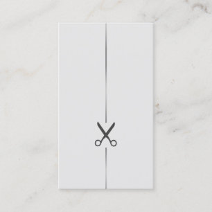 Visitekaartje met minimalistische haarstijl