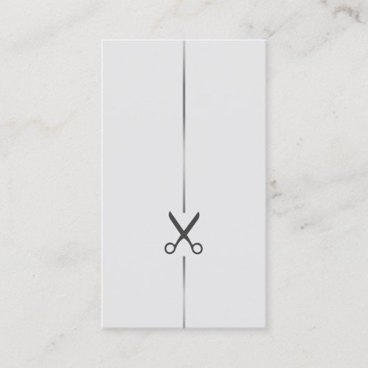 Visitekaartje met minimalistische haarstijl (Voorkant)