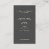 Visitekaartje met minimalistische haarstijl (Achterkant)