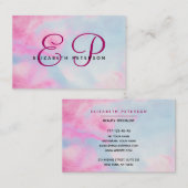 Visitekaartje met monogram in eenvoudige stijl. (Voorkant / Achterkant)