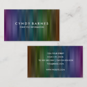 Visitekaartje met multigekleurd Stripe Sheen (Voorkant / Achterkant)