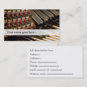 Visitekaartje met orgaanpedalen (Voorkant / Achterkant)