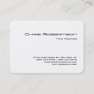 Visitekaartje met ronde hoek zwart-wit