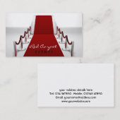 Visitekaartje met rood tapijt (Voorkant / Achterkant)