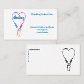 Visitekaartje met rotsklimmen (Voorkant / Achterkant)