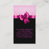 Visitekaartje met roze hengel (Achterkant)