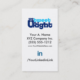 Visitekaartje met sociaal profiel WTURiteB 2.0 ver