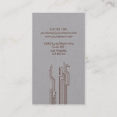 Visitekaartje met stijlvolle, stijlvolle technolog (Achterkant)