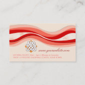 Visitekaartje met stromende golven (Achterkant)