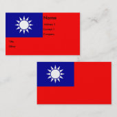 Visitekaartje met Taiwanese vlag (Voorkant / Achterkant)