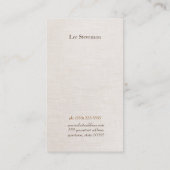 Visitekaartje met upholsterer (Achterkant)