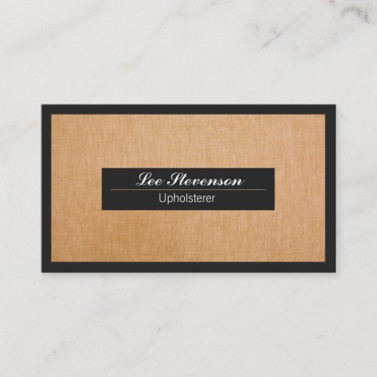 Visitekaartje met upholsterer (Voorkant)
