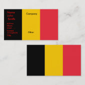 Visitekaartje met vlag van België (Voorkant / Achterkant)