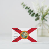 Visitekaartje met vlag van Florida, U.S.A. (Staand voorkant)