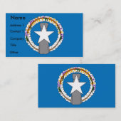 Visitekaartje met vlag van het eiland Noordelijke  (Voorkant / Achterkant)