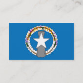 Visitekaartje met vlag van het eiland Noordelijke  (Achterkant)