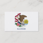 Visitekaartje met vlag van Illinois, VS. (Achterkant)