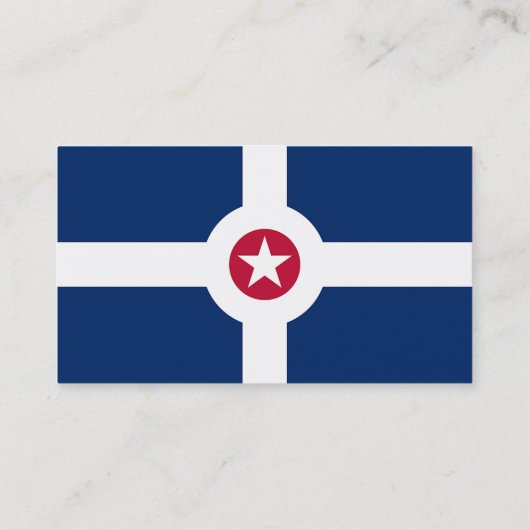 Visitekaartje met vlag van Indianapolis, VS (Achterkant)