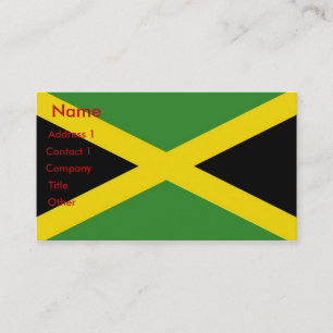 Visitekaartje met vlag van Jamaica