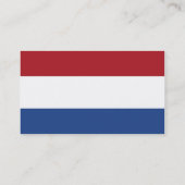 Visitekaartje met vlag van Nederland (Achterkant)