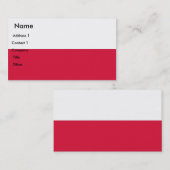 Visitekaartje met vlag van Polen (Voorkant / Achterkant)