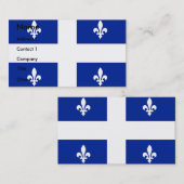 Visitekaartje met vlag van Quebec, Canada (Voorkant / Achterkant)