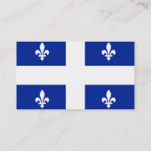 Visitekaartje met vlag van Quebec, Canada (Achterkant)
