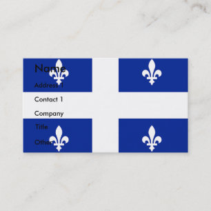 Visitekaartje met vlag van Quebec, Canada