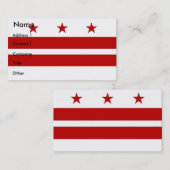 Visitekaartje met vlag van Washington DC U.S.A. (Voorkant / Achterkant)