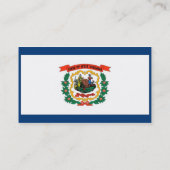 Visitekaartje met vlag van West Virginia U.S.A. (Achterkant)