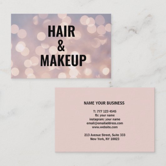 Visitekaartje met waterverf textuur. (Voorkant / Achterkant)