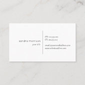 visitekaartje met witte en goudstippen (Achterkant)