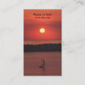 Visitekaartje met zeilboot (Voorkant)