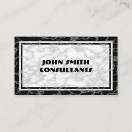Visitekaartje met zwart-wit marmer